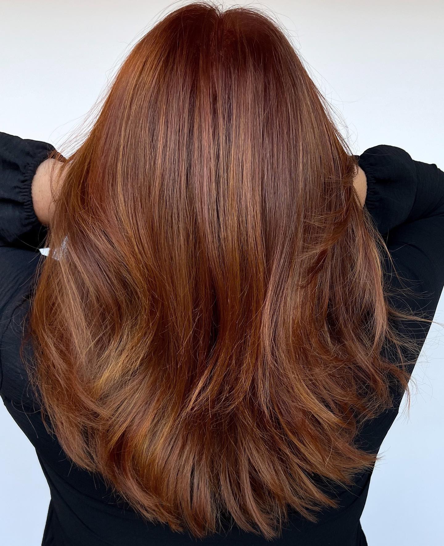 Long Straight Auburn Hair